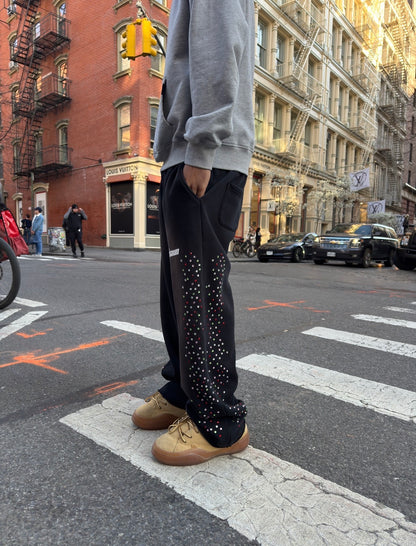 Black Rhinestone Sweats
