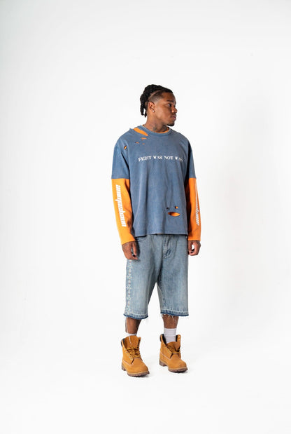 Denim Cross Jorts