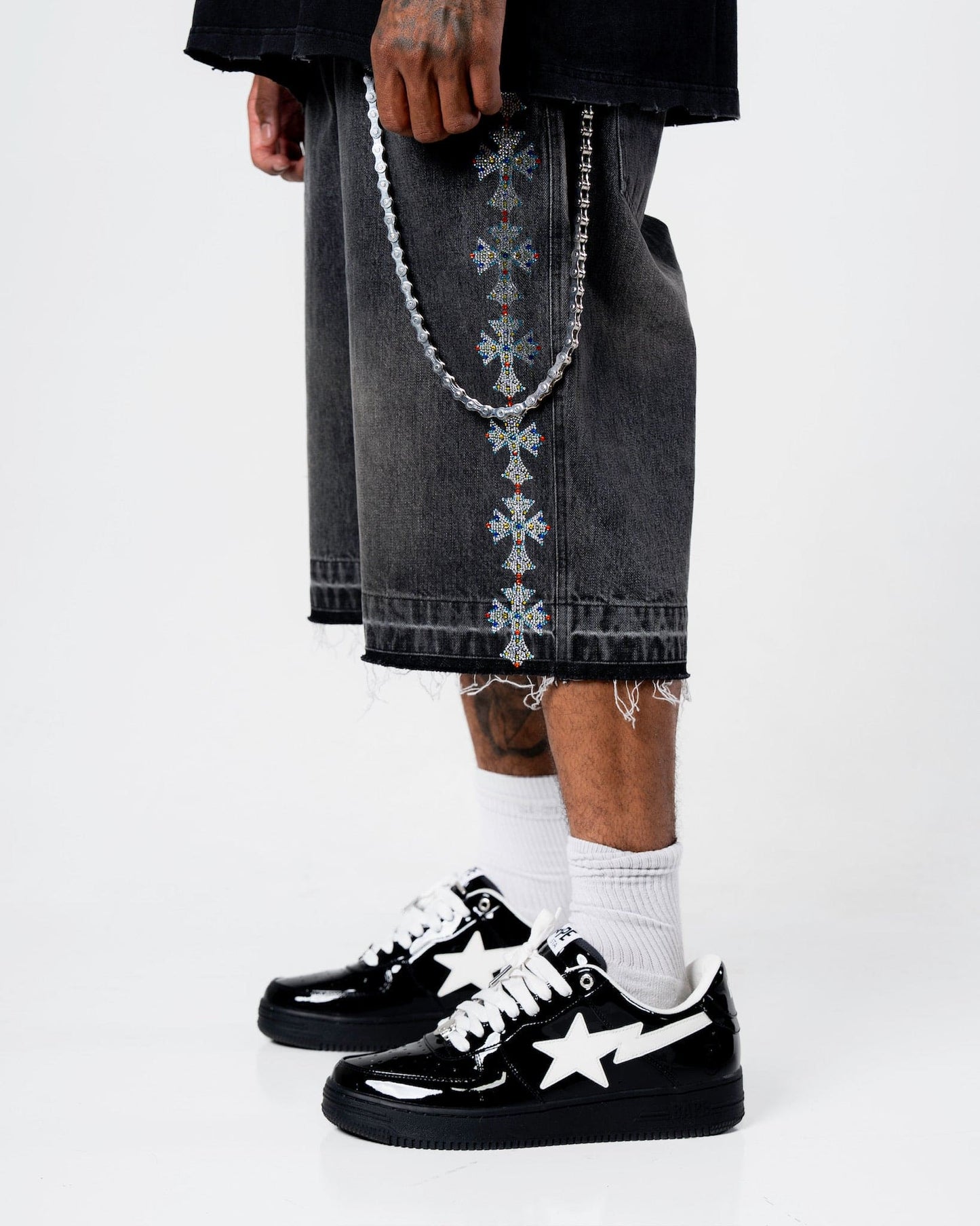 Black Cross Jorts