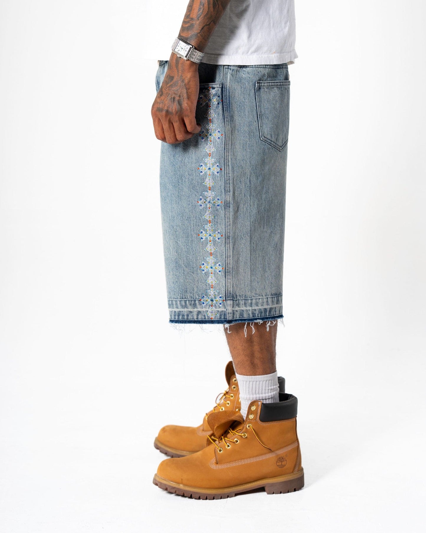 Denim Cross Jorts