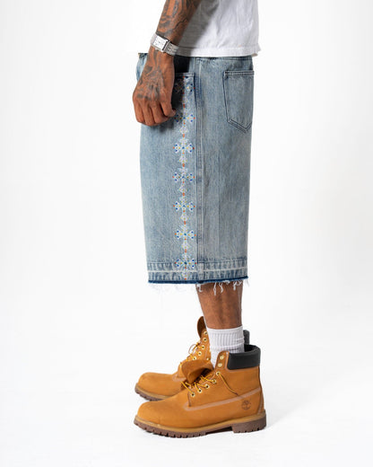 Denim Cross Jorts