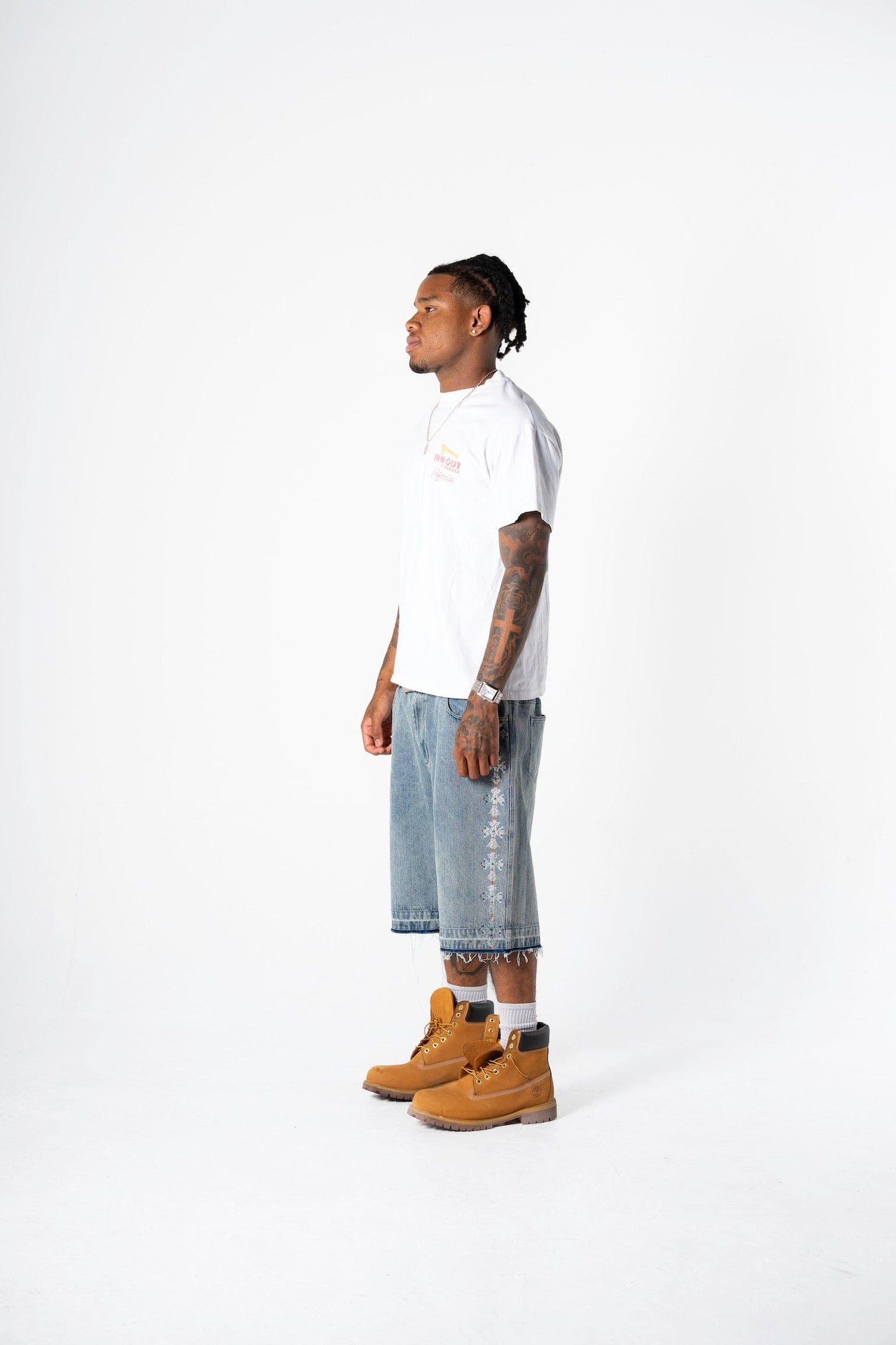 Denim Cross Jorts