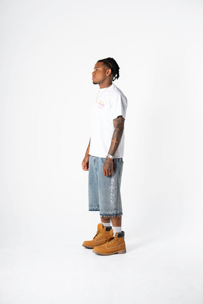 Denim Cross Jorts