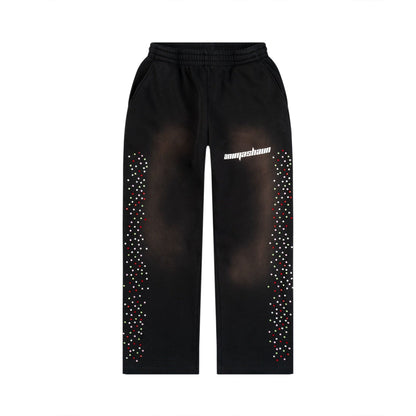 Black Rhinestone Sweats