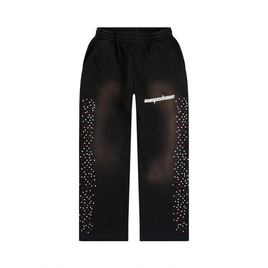 Black Rhinestone Sweats